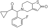 5-[2-环丙基-1-(2-氟苯基)-2-氧代乙基]-5,6,7,7a-四氢噻吩并[3,2-c]吡啶-2(4H)-酮 150322-38-6
