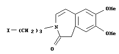 7,8-二甲氧基-3-(3-碘代丙基)-1,3-二氢-2H-3-苯并氮杂卓-2-酮(CAS:148870-57-9)结构图